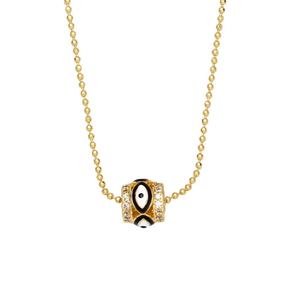 fashion cylinder devilu0027s eye pendant necklace copper necklace