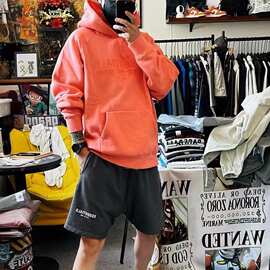 新款帽衫ESSENTIALS复线双排植绒印花美式潮牌卫衣男女情侣连