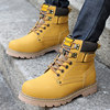 winter lovers genuine leather Riding boots Plush work clothes Boots outdoors Gaobang Boots Large keep warm man Cotton-padded shoes