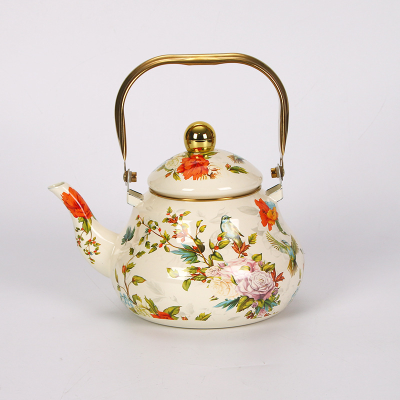 Retro engrosado esmalte europeo tetera de té hervidor de agua hervidor electromagnético horno al por mayor esmalte image 8