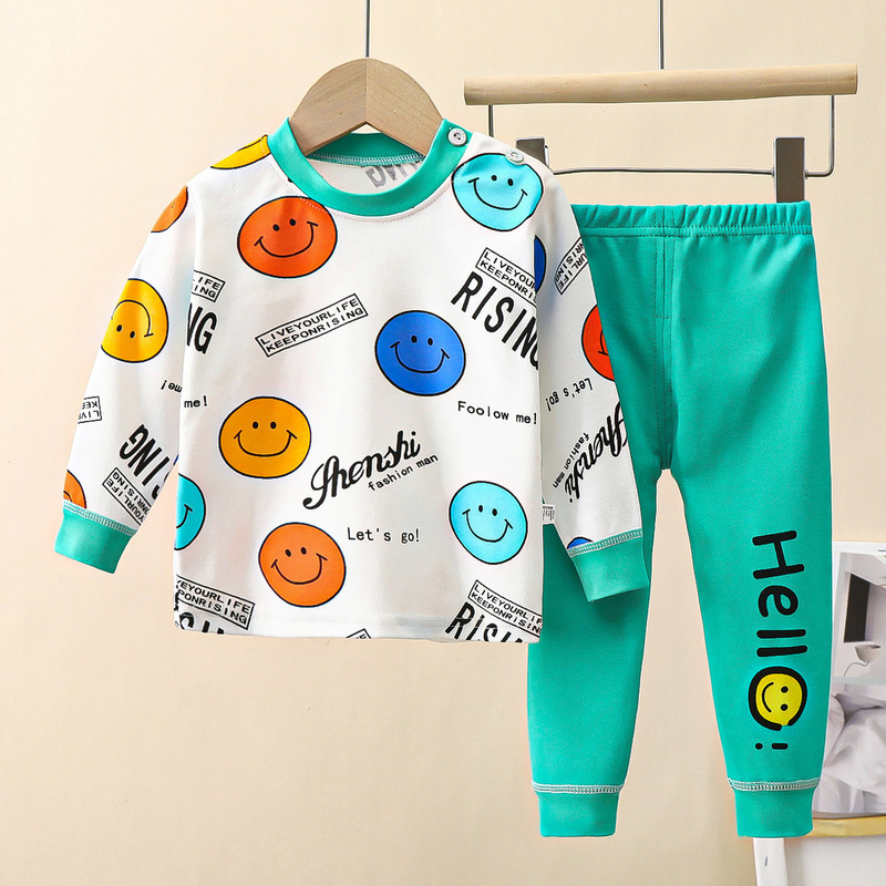 子供用下着セット 純綿 男の子 秋用パジャマ 女の子 秋服 秋パンツ ホームウェア 子供服 卸売 漫画柄|undefined