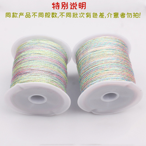 Small roll of colorful golden thread, bright Dragon Boat Festival wrapped hand rope diy lotus rice dumpling hand-knitted jewelry material wholesale