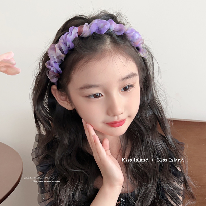子供用メッシュヘッドバンド、女の子用滑り止めヘッドバンド、韓国風ヘアピン、ヘアピン、ヘアオーガナイザー、ヘッドギア|undefined