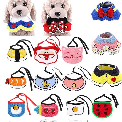 Korean cute pet cats and dogs Christmas and New Year festival scarves, neck scarves, bellybands, clothes, saliva towel manufacturers