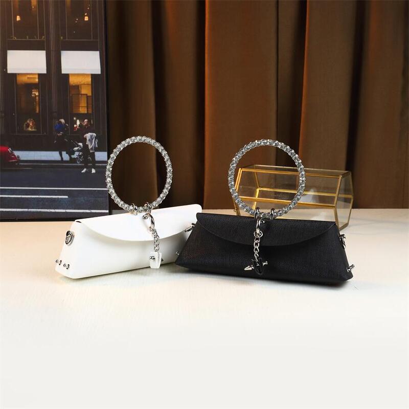 Ladies evening bag rhinestone 2024 Guangzhou cross-border designer wallet ring handbag shoulder messenger bag wholesale