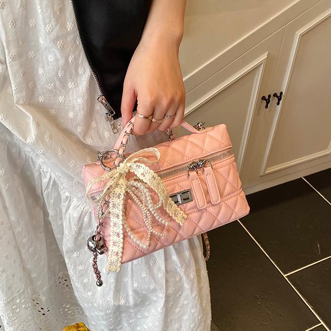 Bolso de caja de fragancia pequeña de alta gama para mujer 2025 nuevo bolso de hombro de cadena de diamantes de venta caliente bolso cuadrado pequeño de todo fósforo de moda