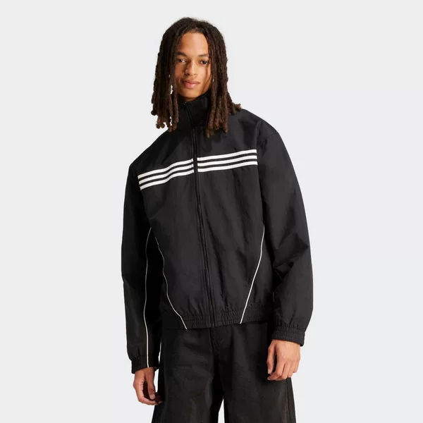 Cross-border fashion striped stand-collar jacket, unisex, suitable for spring and autumn, casual, sporty, loose-fitting, and open-front style