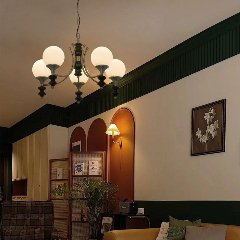 復古法式客廳吊燈包豪斯魔豆臥室主燈高級感侘寂餐廳設計師吸頂燈