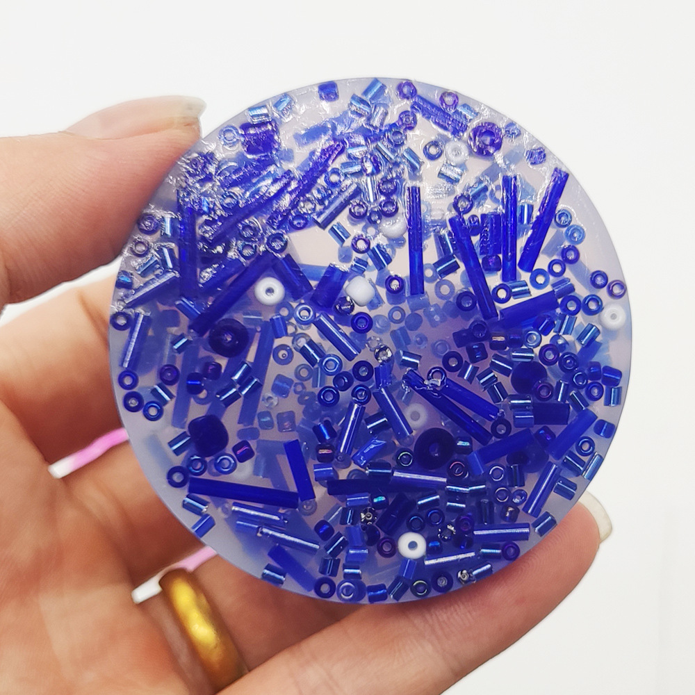 Round blue (tube beads)