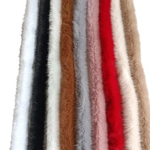 新款仿水貂毛条辅料毛条皮草帽条汉服旗袍人造毛仿毛条厂家批发