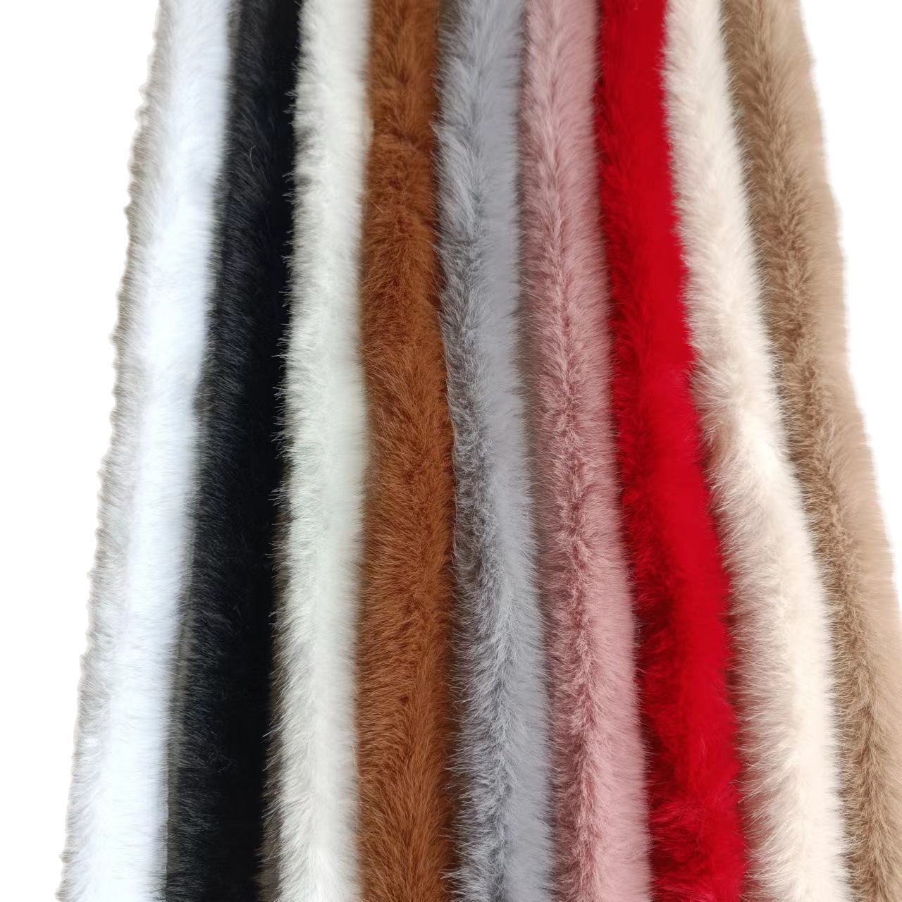 新款仿水貂毛条辅料毛条皮草帽条汉服旗袍人造毛仿毛条厂家批发