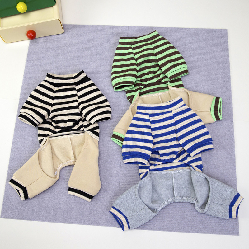 宠物衣服狗狗衣服宠物服装秋冬宠物四腿卫衣25条纹休闲四腿|undefined