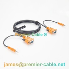 VGA�����l��HD15+3.5mm��ҕ�lһ�w�B�Ӿ���X�@ʾ��ͶӰ�x��ݔ��