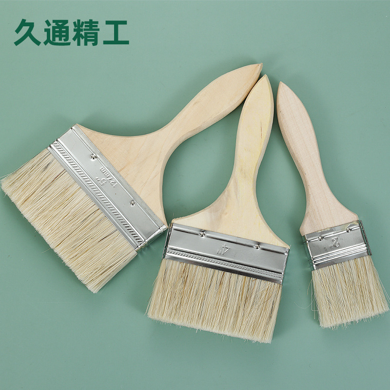 Fábrica al por mayor cepillo de pintura cepillo de cerdas de imitación herramienta de pintura cepillo de barbacoa cepillo de madera Linyi hardware