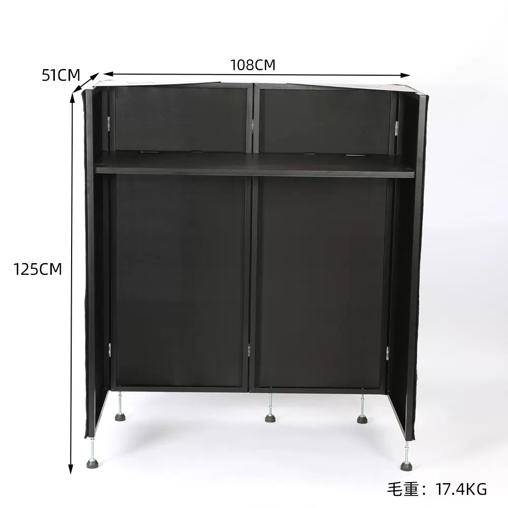 新款酒吧KTV发光dj台包厢打碟机音响架led调音台夜店可移动打碟台