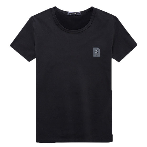 2024 new cotton plus size short sleeve men's T-shirt plus fat increase fat man fat man half sleeve T-shirt base shirt top