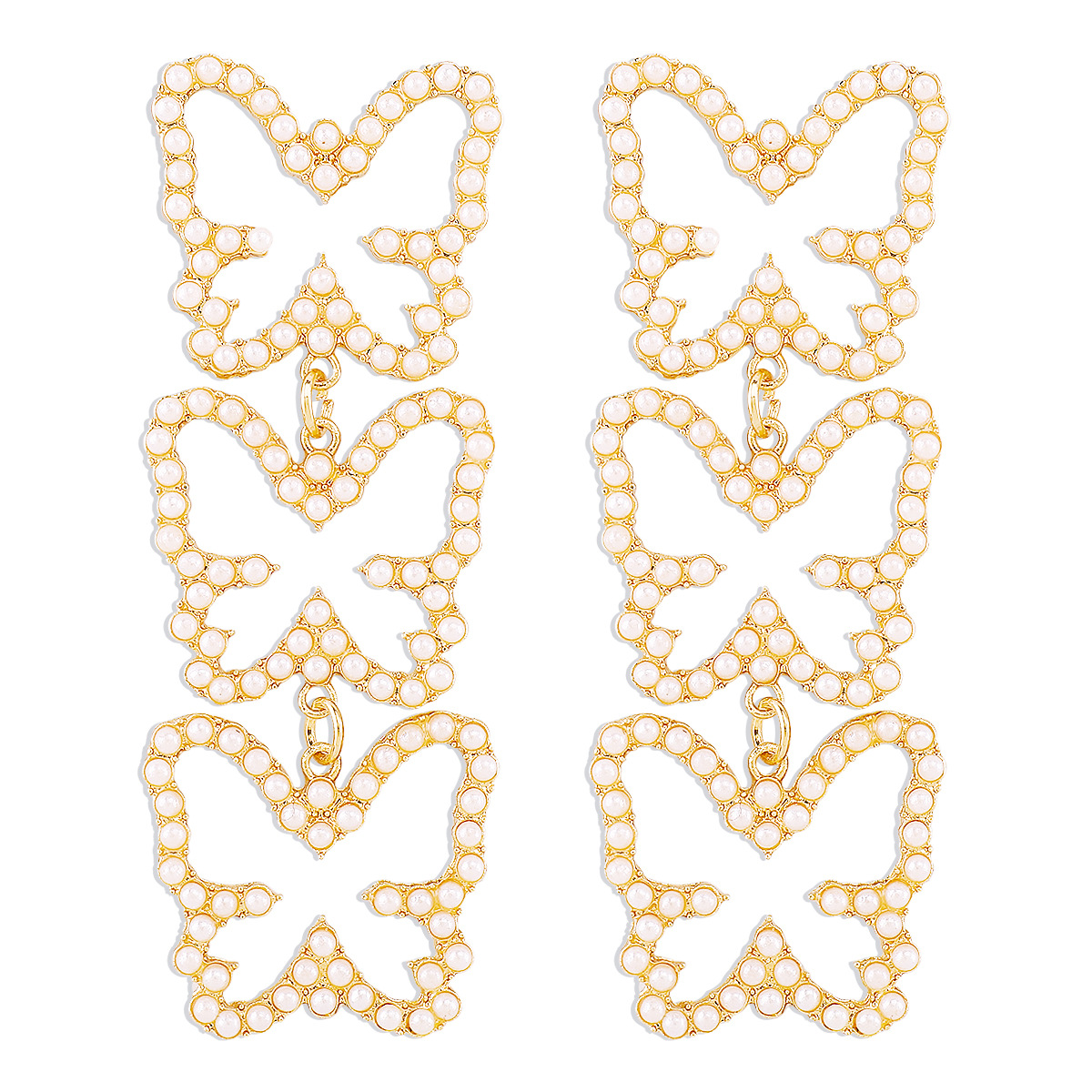 1 Pair Fashion Butterfly Alloy Plating Rhinestones Women's Drop Earrings display picture 31