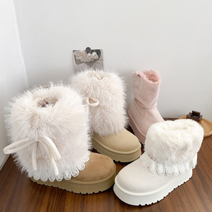 A6091HM��߅�����YëͲ��׃ɴ�ѩ��ЬŮ2025�¿���ӽq��ů��