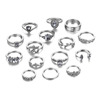 Crystal, ring, retro brand set, European style