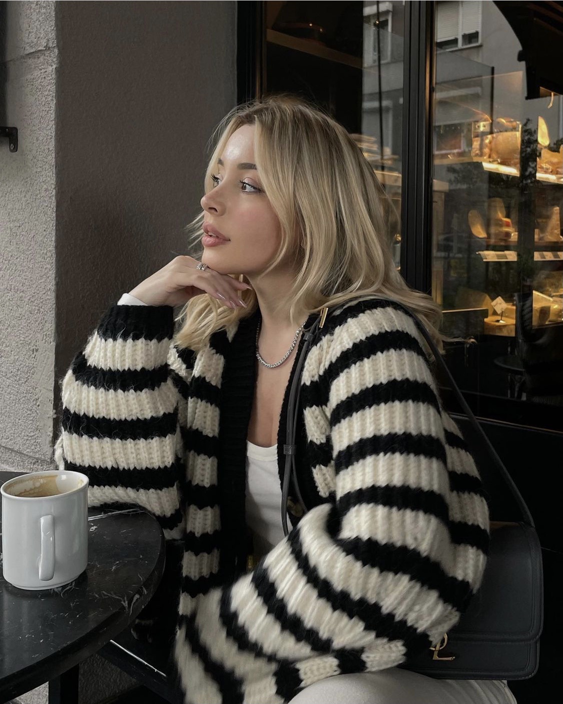 Regular Top Length Sweater Tops Type Wholesale Women's Casual Stripe Long Sleeve Sweaters & Cardigans