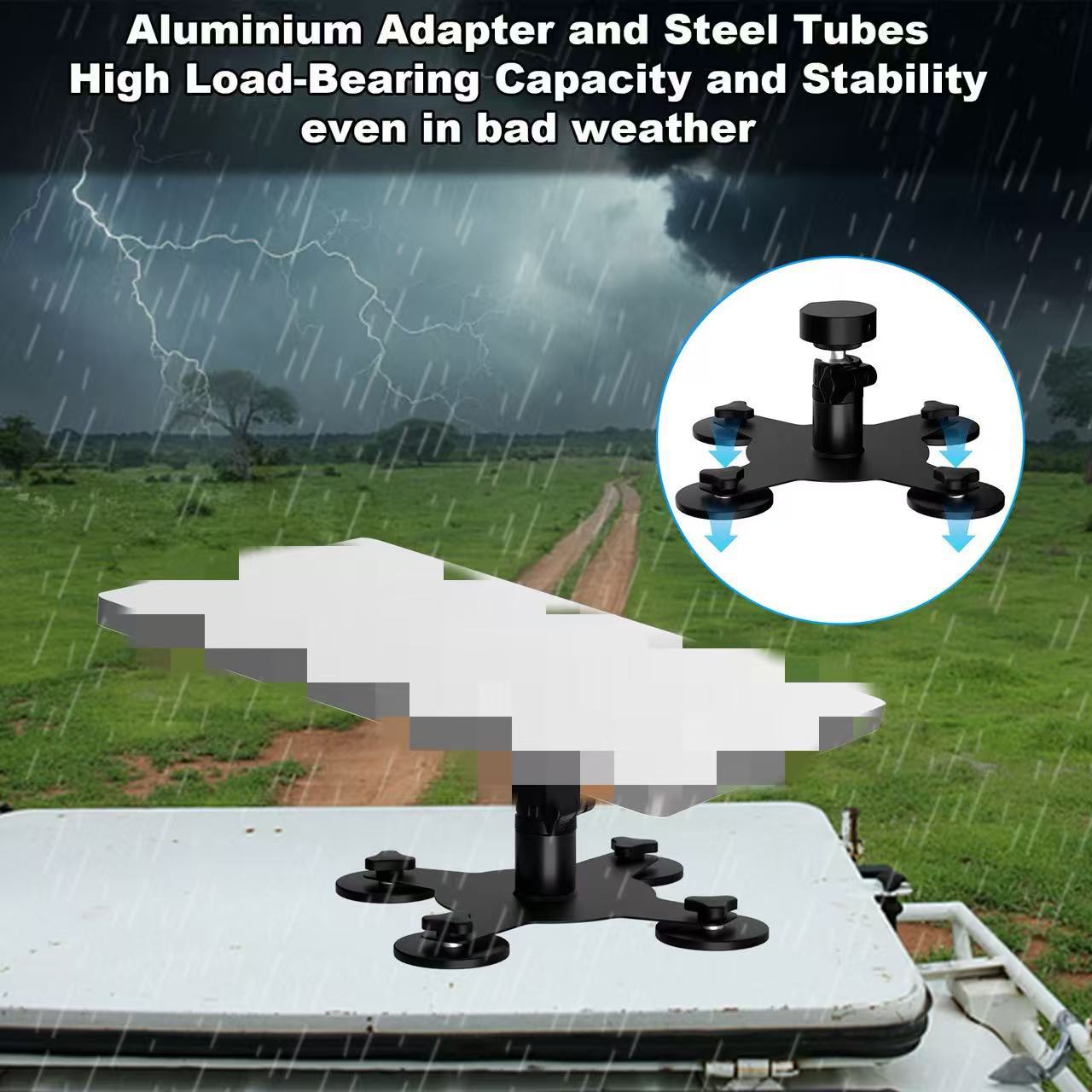 Cross-Border Car Roof Mount with Suction Cup/Magnetic Attachment Suitable for Mini Receiver Brackets, Universal Mount for Cars and Boats