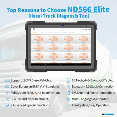 Avtomobil diaqnostika alətləri X431 Commercial Diesel Vehicle