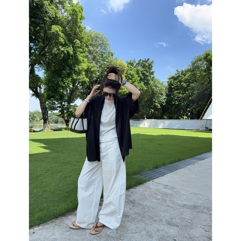 Peach-colored 'One Piece Is Enough' multi-use sun protection shawl, Lyocell linen knitwear # 5448D Peach-colored 'One Piece Is Enough' multi-use sun protection shawl, Lyocell linen knitwear # 5448D