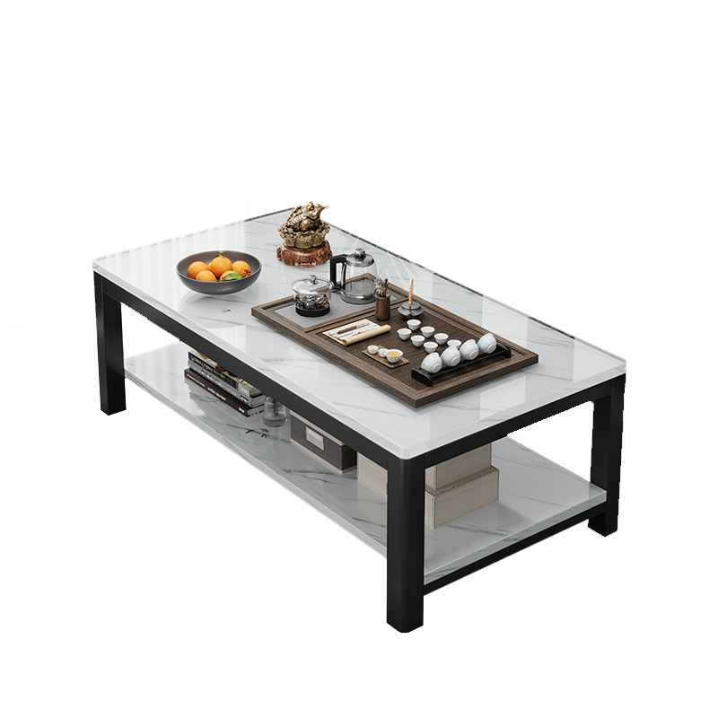 Mesa de té sala de estar doméstica simple simple moderna ligera de lujo pequeña oficina de mesa de té de alquiler de casa de mesa pequeña