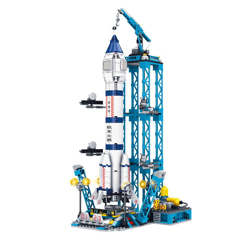 子供の教育用組み立ておもちゃビルディングブロック宇宙ロケット船探査軍事おもちゃモデル男の子の誕生日プレゼント|undefined