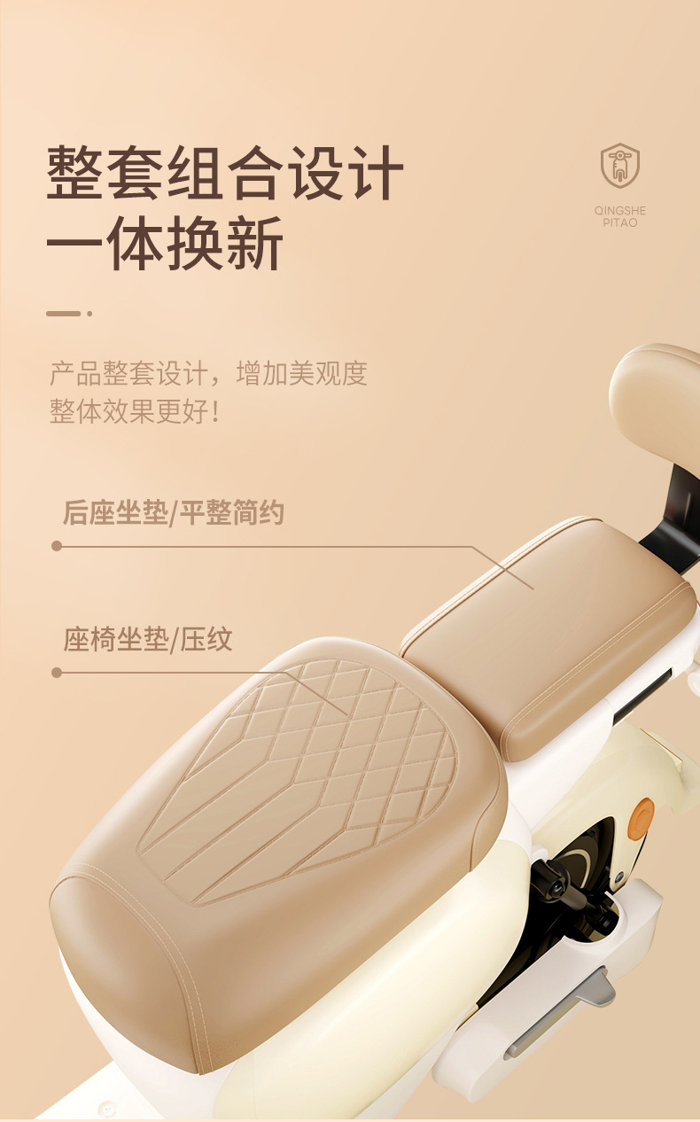 National standard thickened leather sun-proof and waterproof electric seat cushion cover for electric scooters, Aima Green Source