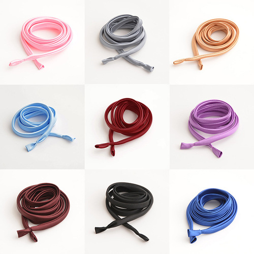 In-stock solid-color JK uniform neck lanyard for girls—hand-knitted style, perfect for Japanese-style school uniforms and coordinated with bow-tie lanyards.
