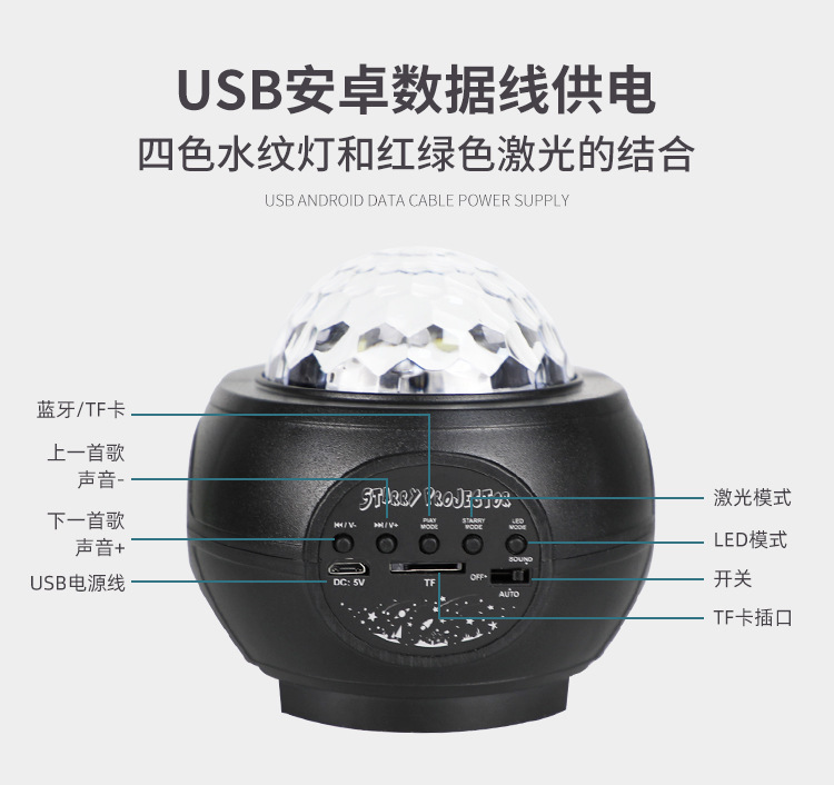 迷你蓝牙星空灯详情