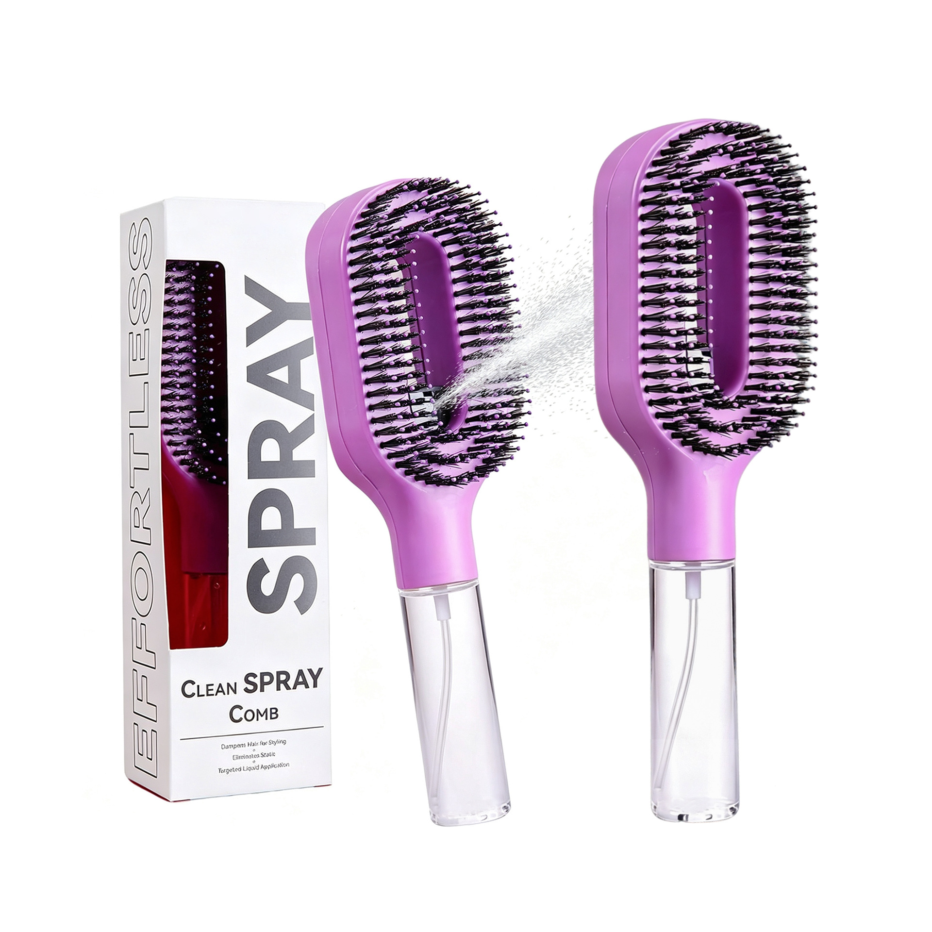 Comercio exterior transfronterizo venta caliente StyraHair pulverización de agua multifuncional pein de pulverización de cabello sincrónico pein de masaje antipiloto estático pein de masaje