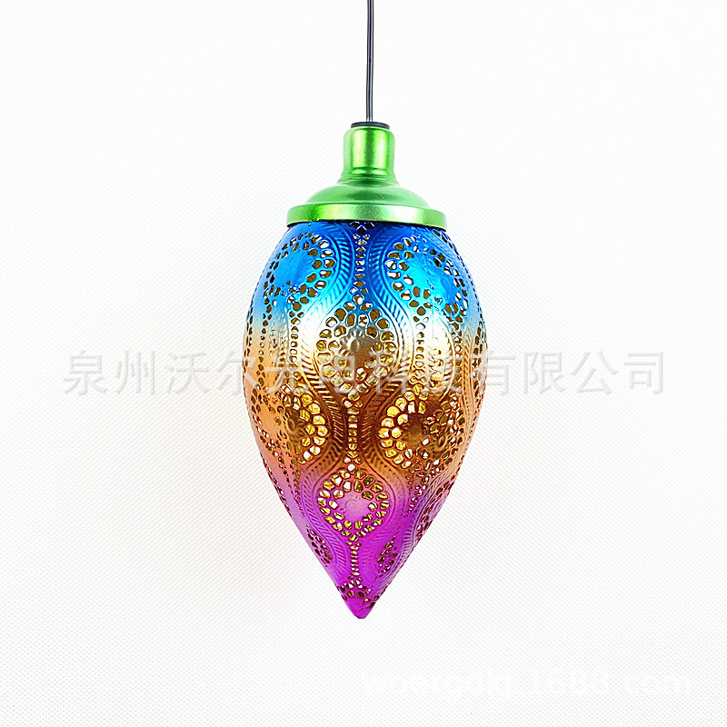 亚马逊热销LED楼兰之光镂空水滴吊灯 户外庭院装饰灯花园防水IP65