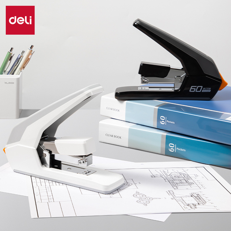 델리 0465 노동 절약 스테이플러 사무실 스테이플러 60 페이지 표준 사무실 데스크톱 공급
