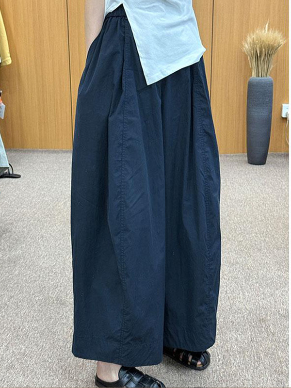 速干裤女夏季薄款微胖妹妹mm休闲防蚊灯笼山本裤直筒冰丝阔腿裤女|undefined