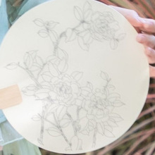 雪纺女式衬衫春夏新品修身立领清新印花七分袖上衣