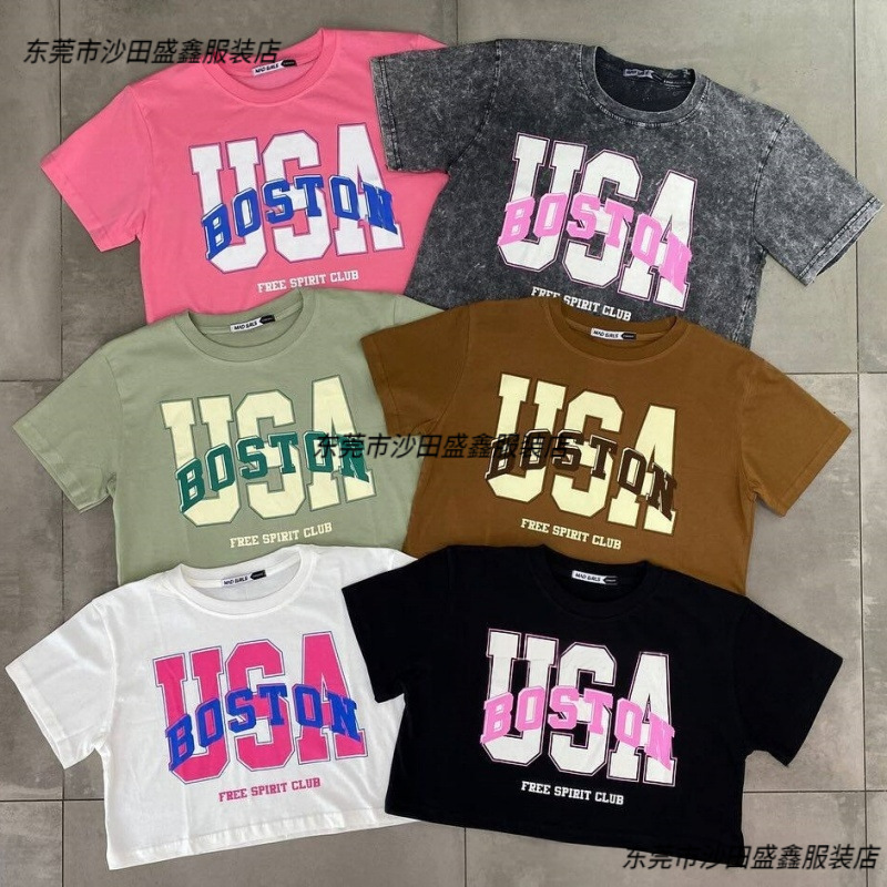 Summer Short-Sleeved T-Shirts for Women Women's T-Shirts Women's Loose-Fitting Ins Trendy Brand American High Street Printed Tops Summer Short-Sleeved T-Shirts for Women Women's T-Shirts Women's Loose-Fitting Ins Trendy Brand American High Street Printed Tops