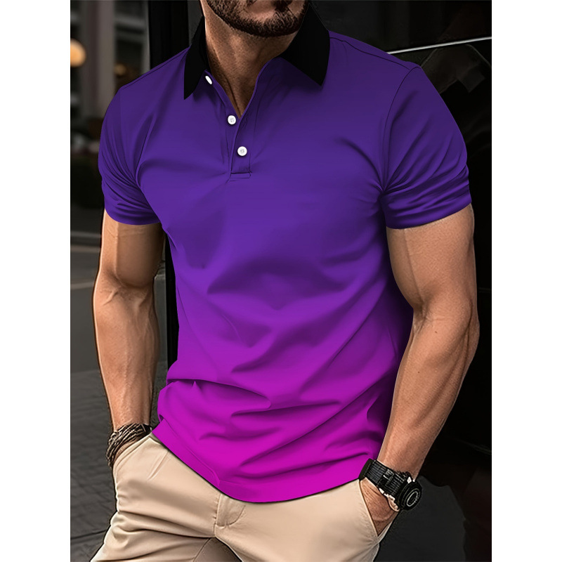 Men's Clothing Men's 3D Printed Shirt Short Sleeved Sports Fashion Summer Top For Formal & Casual Short Sleeve_viptrois.com