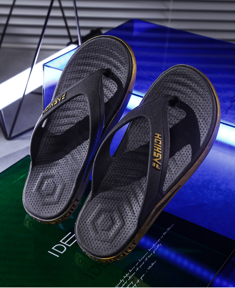 Men's Flip-flops For Summer Beach, Durable Non-slip Sandals_voghion.com