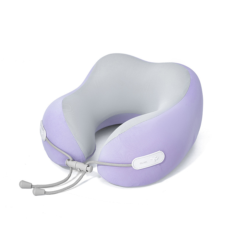 Verano helado sensación fría protección de cuello almohada en forma de U portátil almacenable memoria almohada de cuello de algodón almohada de avión almohada al por mayor existencias