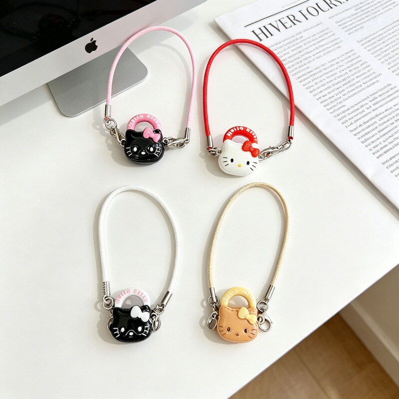 Cute Cartoon Kt Cat Handbag Phone Chain Sweet Girly Style Student Backpack Pendant Keychain Accessory Cute Cartoon Kt Cat Handbag Phone Chain Sweet Girly Style Student Backpack Pendant Keychain Accessory