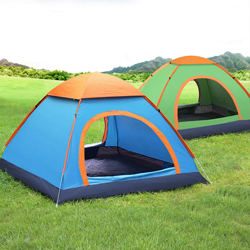 Carpa para exteriores para 3-4 personas, carpa automática para acampar, carpa para 2 personas, resistente al viento, de apertura rápida y con protección solar.