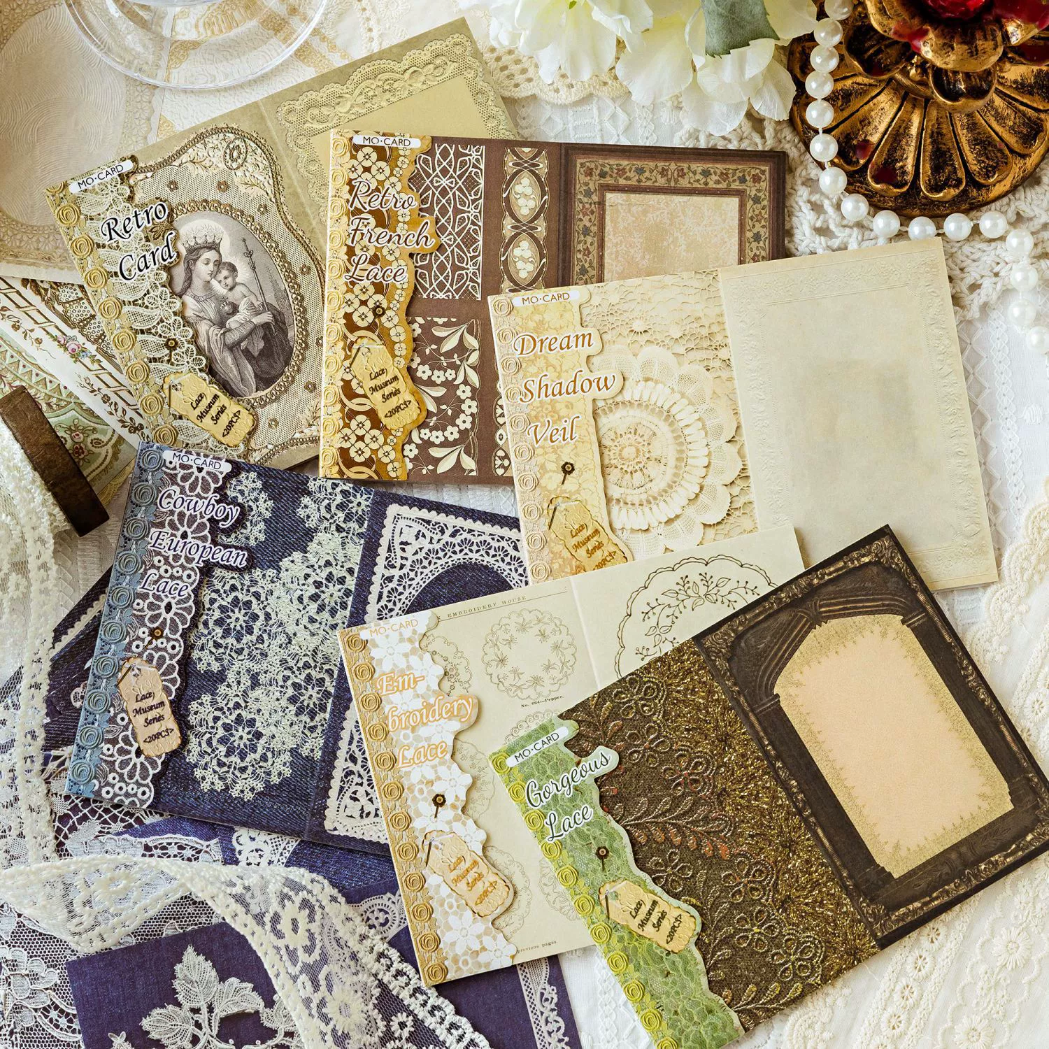 Белая крафт-бумага с кружевом, материал для скрапбукинга, ретро европейско-американский стиль, декоративная кружевная бумага