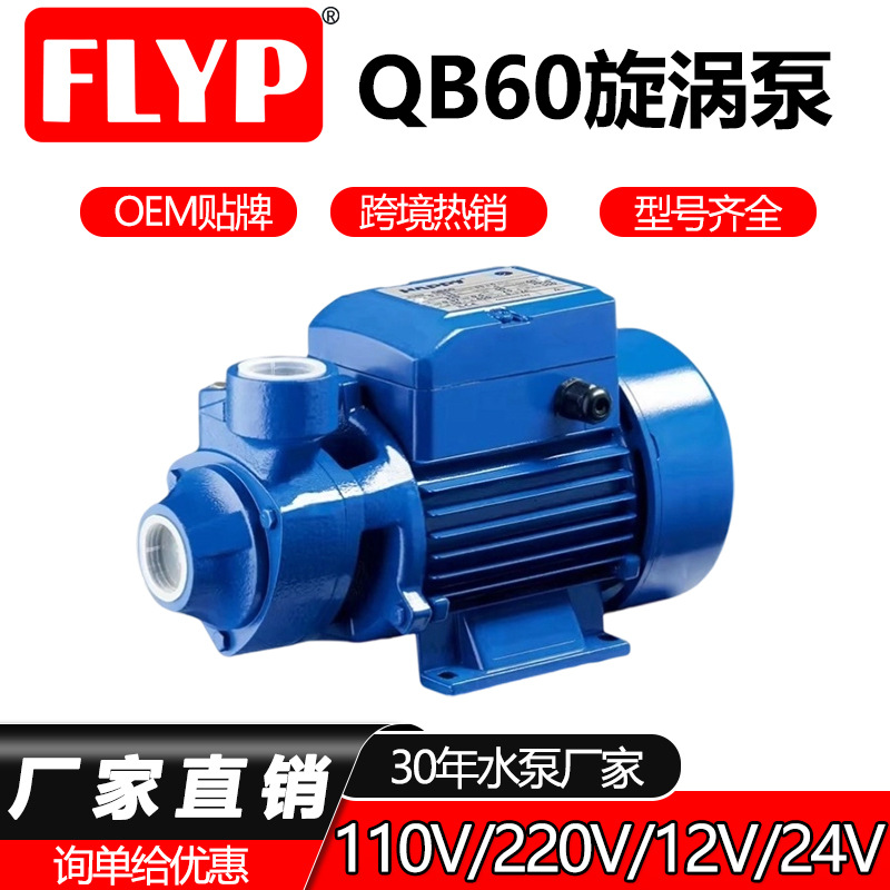 Transfronterizo para QB60 / 70 / 80 / pkm60 serie AC220 / 110 / 127v bomba de refuerzo de cilindro espiral doméstica