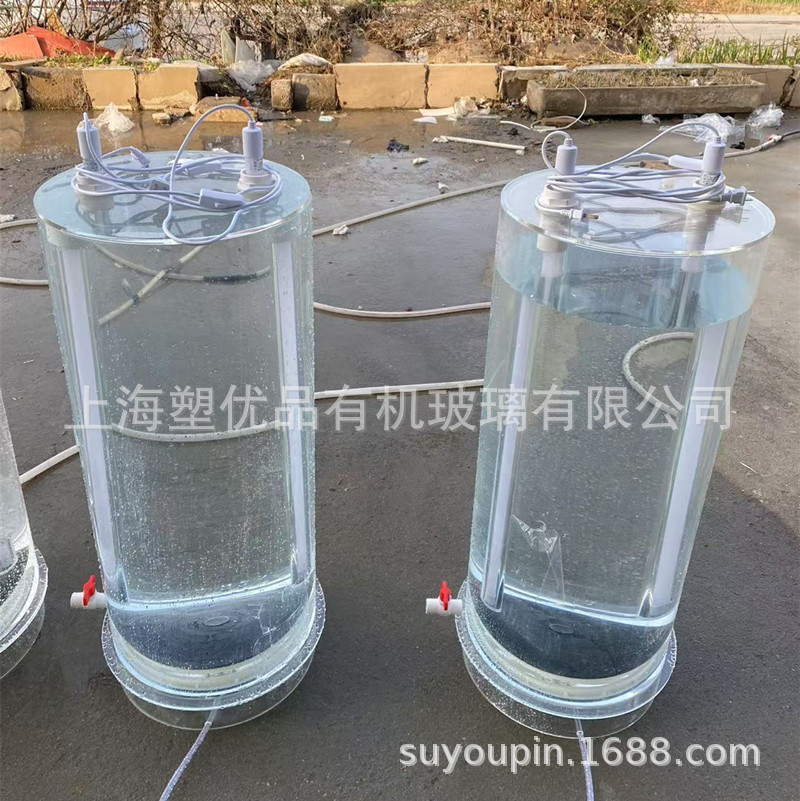 卵囊藻培藻桶 小球藻绿水养殖器 有机玻璃培藻桶扩培器 配曝气