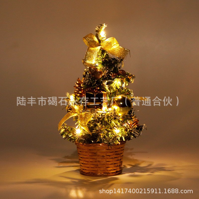 Árbol de Navidad Decorativo de 40 cm, Luz Decorativa, Mini Árbol de Pino, Decoración Navideña, Regalo de Año Nuevo, Árbol de Escritorio