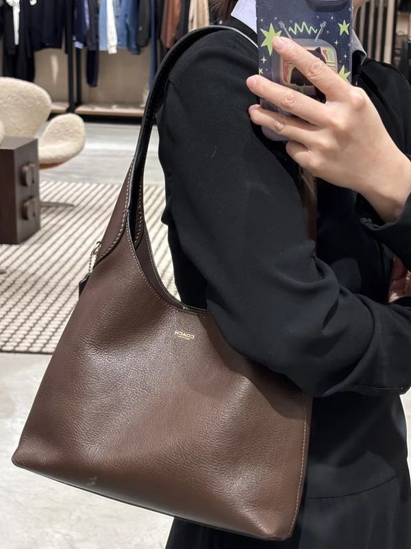 Böyük Tutumlu Təbii Dəri Qadın Çiynində Çanta Hobo Model