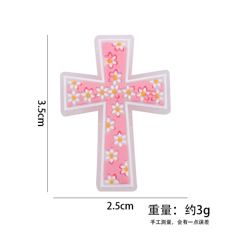 Nuevos productos para bebés Cruz de dibujos animados pequeño mordedor creativo bricolaje bebé molar chupete anti-caída de la cadena accesorios