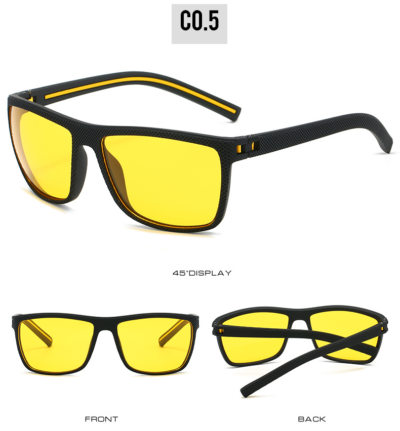 60g Weight Full Frame Glasses Structure Sunglasses Classification Tac, UV400 Protection Lens Material Square Glasses Style Outdoor Occasion Geometric Pattern All Seasons Season Unisex Gender Casual Style Grey, Black Color Casual Geometric Tac UV400 Protection Square Full Frame Men's Sunglasses 9